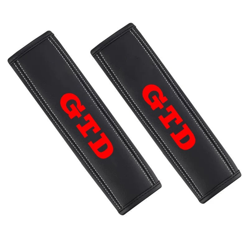 VW 'GTI' 'GTD' Seat Belt Shoulder Cover Pads 2pcs