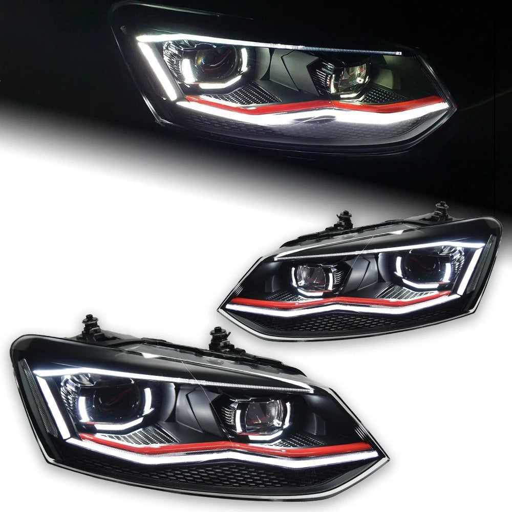 VW Polo MK5 6R/6C LED DRL Projector Headlights (2009-2017 Models)