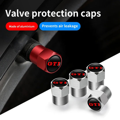 VW 'GTI' Tyre Valve caps (2 Styles) (4pcs)