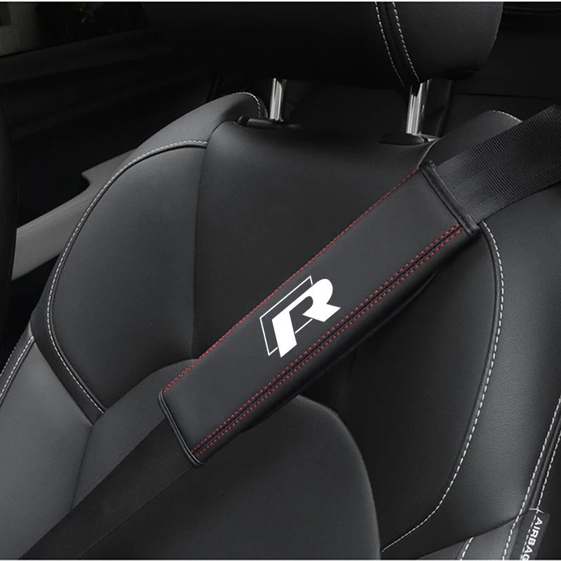 VW 'R' Seat Belt Shoulder Cover Pads 2pcs