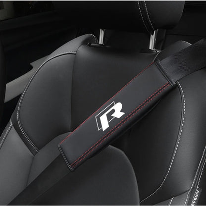 VW 'R' Seat Belt Shoulder Cover Pads 2pcs