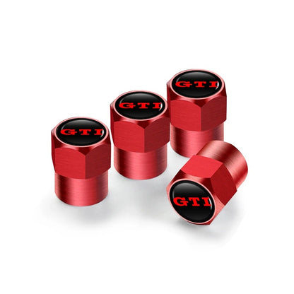 VW 'GTI' Tyre Valve caps (2 Styles) (4pcs)